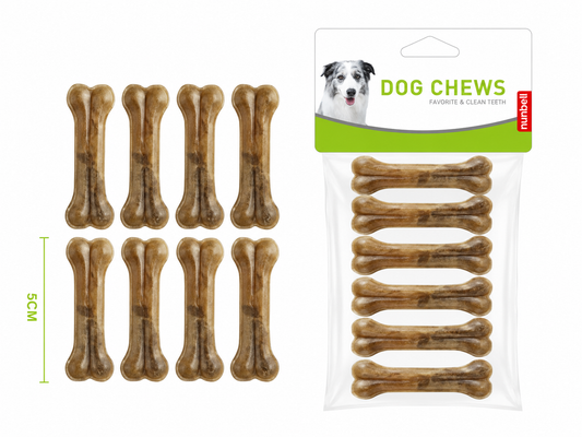 Nunbell Dog Chews Pressed Κόκκαλα Δέρματος Αγελάδας 5cm - 8 Τεμάχια
