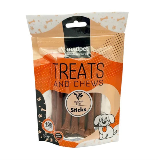 Mad Pet Treats & Chews - Beef Sticks Μοσχάρι 100gr