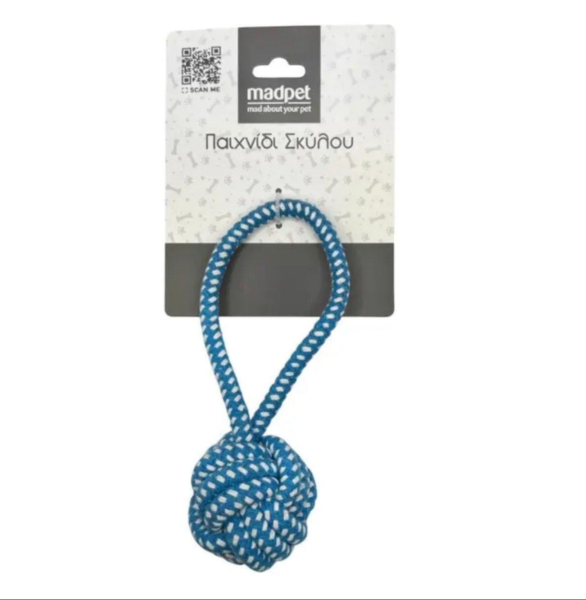 Mad Pet Σχοινί με Μπάλα Παιχνίδι Σκύλου 6.5x18cm