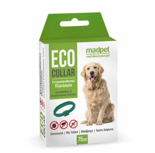 Mad Pet Eco Collar - Εντομοαπωθητικό Περιλαίμιο 75cm
