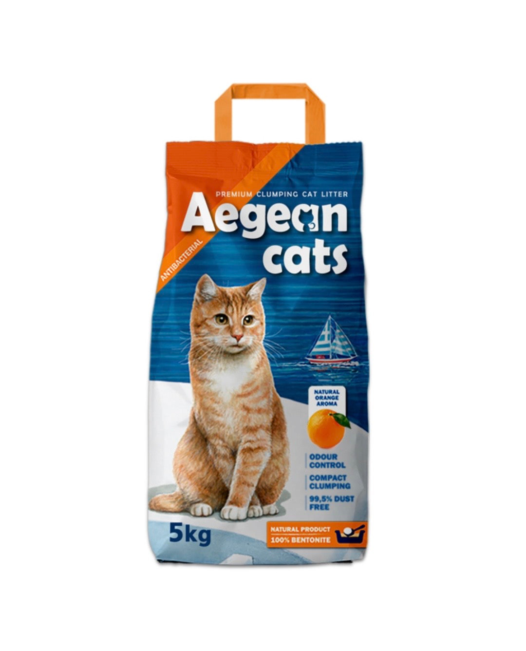 Aegean Cats Άμμος Υγιεινής Πορτοκάλι 5kg