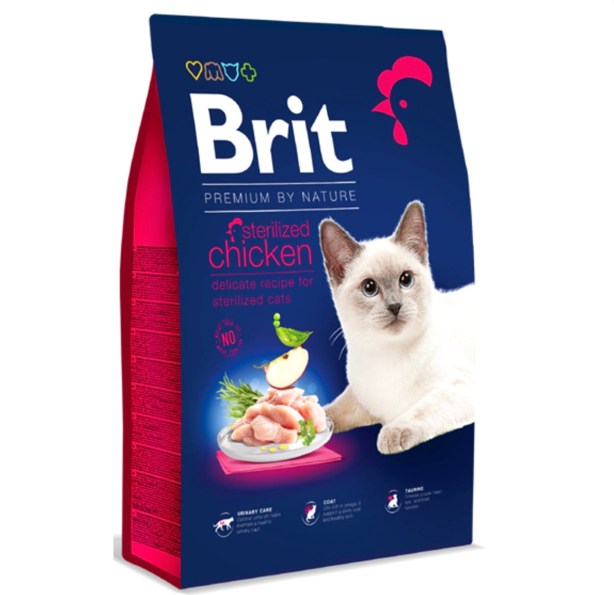 Brit Premium by Nature Sterilized Chicken – Ξηρά τροφή για στειρωμένες γάτες 8kg με 38% κοτόπουλο, ταυρίνη και φυσικά αντιοξειδωτικά
