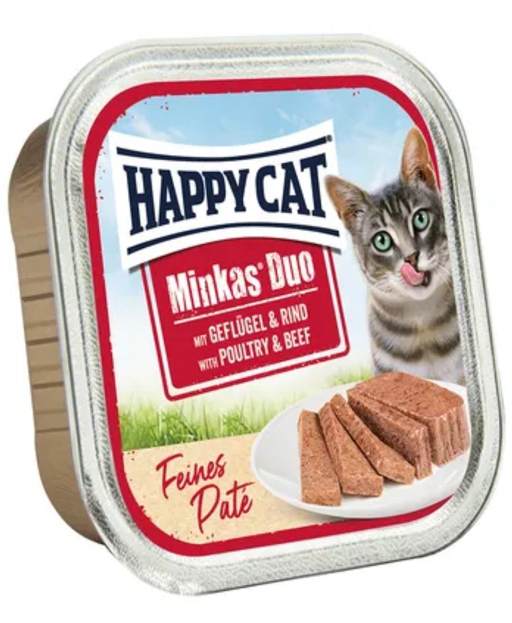Happy Cat Minkas Duo υγρή τροφή γάτας με πουλερικά και βοδινό 100g