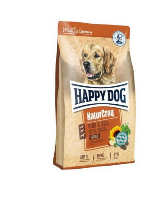Happy Dog NaturCroq βοδινό και ρύζι 4kg ξηρά τροφή σκύλου